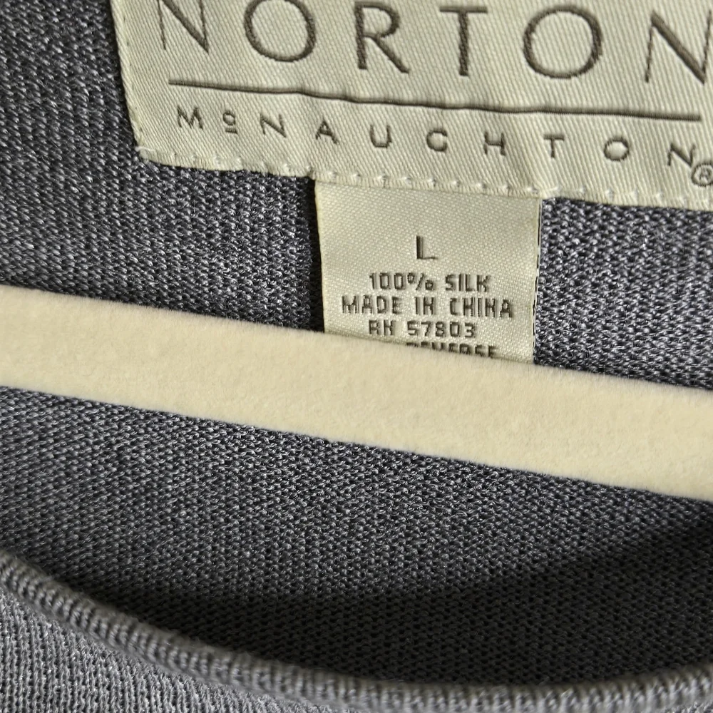 Vintage Norton Mcnauchton Women's Sweater Large 3/4‎ Sleeves Embroidered Beading
